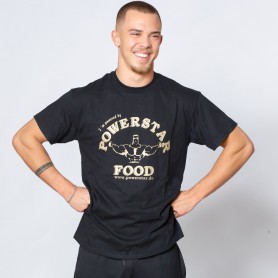 POWERSTAR FOOD Oldschool Oversize T-Shirt - noir