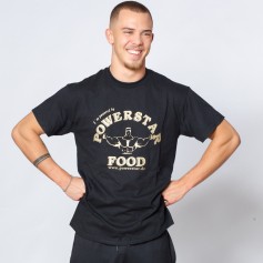 POWERSTAR FOOD Oldschool Oversize T-Shirt - schwarz