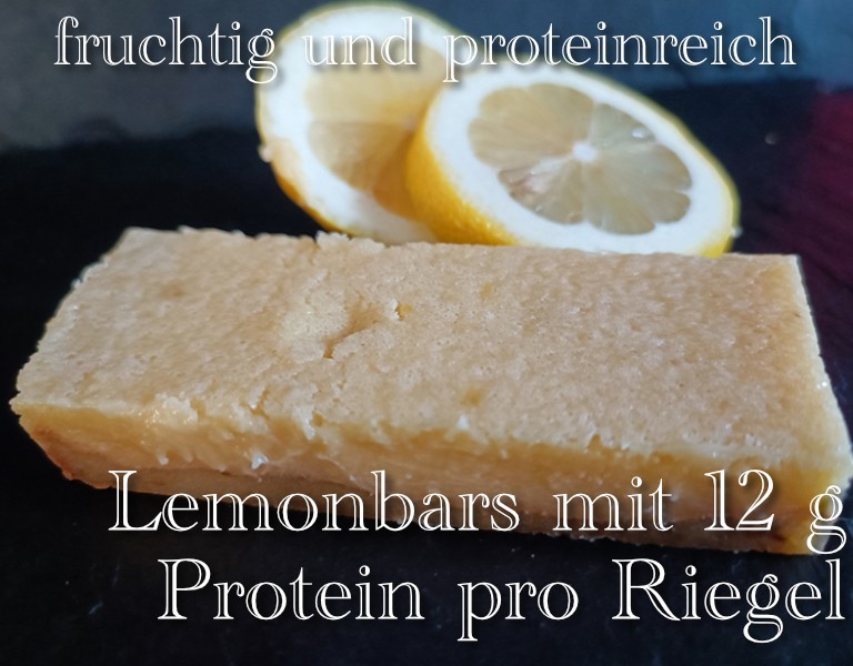 Rezept des Monats September 2024 - Zitronige Eiweiss-Riegel mit Protein Pudding